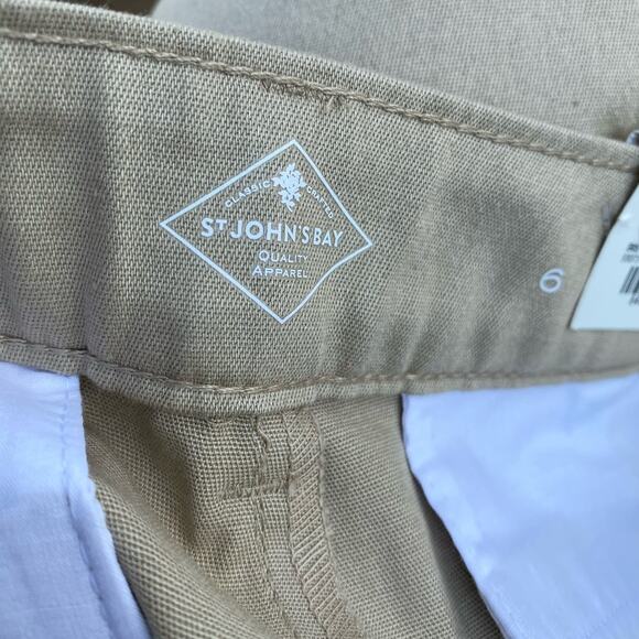 New St John's Bay Biscotti Secretly Slender Women's Mid Rise Capris Pants Size 6 - Picture 7 of 8